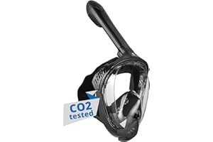 Khroom® Sprawdzona maska do nurkowania CO2, bezpieczna maska pełnotwarzowa, model 2021 Seaview BC, znana z YouTube, maska do nurkowania dla dorosłych i dzieci, maska pełnotwarzowa do snorkelingu