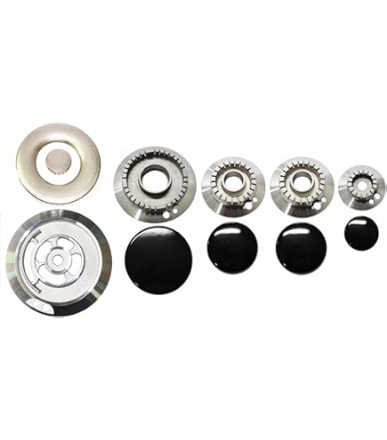 Kit Fornelli Ricambio Per Cucine Gas Smeg - 3 Bruciatori In Ghisa Con Spartifiamma Ottone - Compatibile SA 100/3 - Foto 3