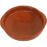 Fackelmann Traditional Clay Pot, Rustic Ceramic Casserole, Suitable for Gas and Electric Cookers, Microwave and Oven, Natural