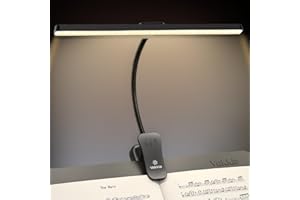 Vekkia Lámpara profesional recargable de 88 LED para soporte de música, lámpara plegable con clip, protección ocular, 5 ajustes de brillo y 3 ajustes de temperatura de color, para piano y lectura