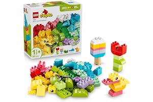 LEGO DUPLO Colourful Creative Box 10479 | Number Bricks, Animals, Vehicles & Play Food, Fine Motor Skills Toy, Educational Gift for Toddlers, 80 Pieces