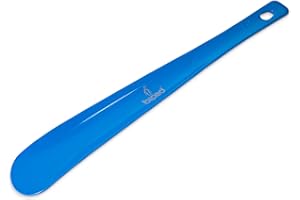 DIE SCHUHANZIEHER Calzador plastico 35 cm con agujero para colgar z1555(azul)