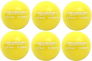 'PowerNet 2.8'' German Marquez Weighted Hitting Batting Training Balls (6 Pack), 12 to 20 oz, Build Strength and Muscle, Improve Technique and Form, Baseball Size'
