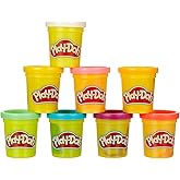 Play-Doh Non-Toxic Play Dough, 8 Pack Rainbow: Red, Orange, Yellow, Green, Pink, Blue, Purple And White, 2+ Years,