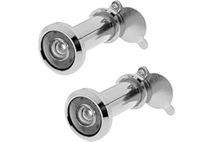 CREATE IDEA Spioncino per porta, diametro 16 mm, per porte da 35 mm a 55 mm, foro grandangolare a 220 °, con copertura per la privacy, per casa, ufficio, hotel, argento