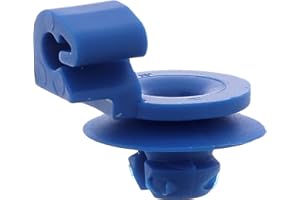 Restagraf - Fixations Agrafe de Tringle pour Serrure de Porte - Compatible avec Citroën, Nissan, Peugeot, Renault - Réf. 1276 - Sachet de 12, Bleu