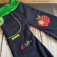 Apfel Breitcord Hose dunkelblau bio grün Gr. 92-128
