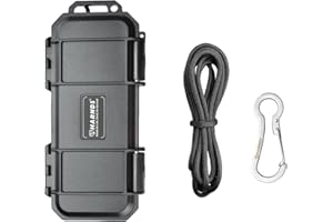 HARNDS Box di Stoccaggio a Prova d'Acqua con Struttura a Tenuta Stagna Box Selvaggio per la Nautica e Gli Sport Acquatici (Nero, 17.6cm x 8cm x 4cm)