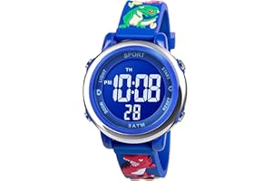 Vicloon Montre Enfant, Montre Enfant Étanche Numérique Sport, Montre Conception de Dessin Animé 3D Digitale, Montre Enfant LED Rétro Eclairage pour 3 à 11 Ans Fille Garçon