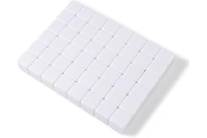 50-Bit 16mm anpassningsbar Tom Brädspel tärning w/reservdelar med påse | 50-pack med anpassningsbara vita tärningar för brädspel, sortering, räkning, matematiska aktiviteter, spelbytestycken