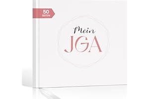 HYGGARTN JGA Erinnerungsbuch Weiß, Mein JGA Buch, Goodbye Miss Hello Mrs, 50 Seiten Gästebuch für den Junggesellinnenabschied, Hen Party, Platz für Ideen, Wünsche, Fotoalbum, Hochzeit