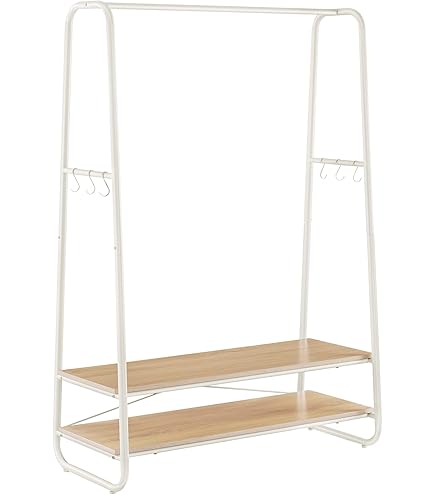 Goodivery ® - kledingrek - Stalen kledingrek met kledingstang - Plank in het onderste