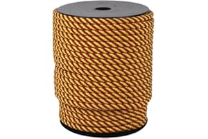 Cofan 08101029A Cuerda Trenzada helicoidal, Rojo y Amarillo, 10 mm x 50 m