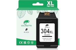 COLORETTO 304XL Cartouche pour HP 304 XL Envy 5030 5000 DeskJet 3700 2600 3760 3720 3750 3762 3752 2620 2621 3735 2632 2622 2630 3730 Envy 5010 5020 5032 5050 HP304 Cartouche Encre pour HP 304 Noir