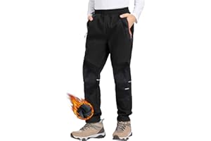 Zoofly Kinder Softshellhose Schneehose Warm Outdoorhose Wanderhose Kinder Skihose Thermohose Jungen Mädchen Gefüttert Trekkinghose Outdoor Hose