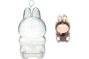 Mrltau Protective Keychain for Labubu Have a Seat, Transparent PVC Case for Labubu Doll, Easy Installation, Modern and Durable, Protect Your Cute Doll