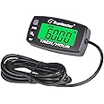 Runleader Digital Tach Hour Meter, RPM Gauge Meter,Backlight Display, Battery Repalceable for ZTR Lawn Mower Inverter Generator Air Compressor Snowblower Motorcycle and Pressure Washer