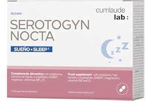 Cumlaude Lab — Serotogyn Nocta, Food Supplement, Helps with the Transition to Menopause, Promotes the Mood and Sleep Cycle, with Melatonin, Hops and Vitamins