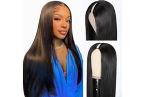 CLASSINE V part wig human hair Perruque femme naturelle perruque bresilienne lisse perruque bresilienne lisse upgrade U part wig less leave out no lace wig human hair perruque cheveux humain femme