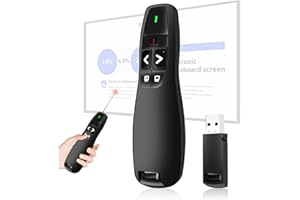 SWEETONE Presenter, Powerpoint Fernbedienung, Präsentationsfernbedienung, Kabellose 2.4 GHz Verbindung via USB-Empfänger, 15m Reichweite, für Windows/Mac/PowerPoint/PDF
