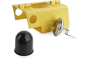 ‎PACEWALKER PACEWALKER Anhängerschloss - Rostfreie Diebstahlsicherung Anhänger - Robuste Sicherung für an- und abgekuppelten Anhänger - 2X Schlüssel - Verzinktes und Pulverbeschichtetes Deichselschloss