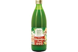 Jardin BIO étic - Pur jus gingembre citron - bio - Salé - Certifié AB - Bouteille de 50cl