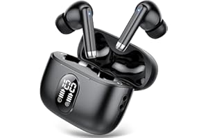 TUKIO Bluetooth Kopfhörer, Kopfhörer Kabellos Bluetooth 5.3 In Ear Kopfhörer mit 4 ENC Noise Cancelling Mic, Kabellose Kopfhörer Tiefer Bass,40 Std Spielzeit, IPX7 Wasserdicht Ohrhörer, LED Display, USB-C
