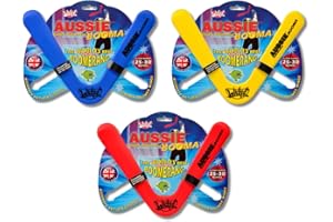 Wicked Vision Ltd- Booma Aussie Boomerang, WKAUS, Couleurs Différents (Rouge, Bleu ou Jaune), Grand