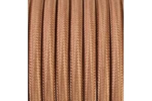 BESCHLE 6 mètres 3 - fils Câble textile fil électrique tissu rond 3x1,5 3G1,5 bronze