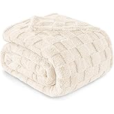 Exclusivo Mezcla Plaid Jacquard Fleece Blanket, Bed Cover, 150 x 200 cm | Lightweight, Soft, Decorative, Machine Washable &amp; D