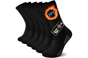 inaWarm Skarpety z merynosów dla mężczyzn i kobiet, 3 pary – ciepłe skarpety wełniane, oddychające skarpety termiczne, skarpety zimowe, miękkie skarpety turystyczne, skarpety sportowe, trekkingowe do