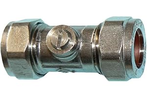Primaflow 22mm Chrome Isolation Valve - Economy - Pack of 2