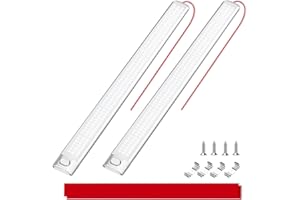 MERTTURM 12V LED Light(15.35”L), Super Bright 1700LM 10W 168LEDs Interior Light Bar, DC12-85 Volt LED Light Strip with ON/Off Switch for Car Interior Truck Travel Trailer Van RV Lorry Camper(2pcs)