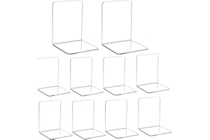 Otauoaea Lot de 10 Serre Livres en Acrylique Transparent, Cale Livre Serre Livre Original Serre-Livres pour Chambre à Coucher, bibliothèque, Bureau, école et Bureau
