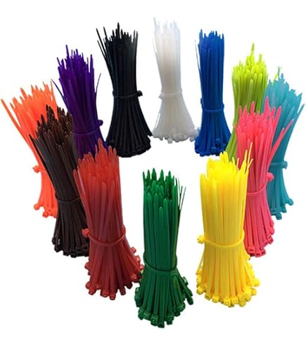 700 Fascette Fermacavi In Nylon Colorate, 20 Cm, Autobloccanti, Resistenti Ai Raggi UV, Per Organizzare Cavi In Casa, Ufficio E Giardino, 14 Colori Assortiti