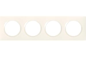 LEGRAND - Plaque dooxie Carrée - Plaque de Finition pour Prises et Interrupteurs dooxie - Fabriqué En France - 4 Postes - Blanc