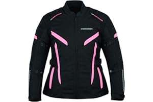 Kerozen - Chaqueta de moto para mujer, chaqueta de motociclista blindada de seguridad de alta protección