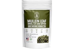 HERBAL HERMIT Mullein Leaf Herb Tea for Respiratory Support, Mucous Membranes, Lung Cleanse and Detox| Dried Leaves Blend, Cut and Sifted| 3oz (85 Grams) (Mullein_UK)