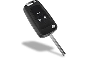 ONSOLO Car Key Fob Case Remote Control Replacements for Filp Floding Compatible for Opel Vauxhall Astra J Insignia Meriva Zafira B Car Key Shell 2 Button Vauxhall Insignia Key Fob Black 1pcs (3 Button)