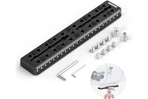 NEEWER 9"/230mm Barra de Riel de Placa de Cola de Milano, Placas de Montaje de Metal con M6 1/4" 3/8" Tornillo para Adaptador de Montura de Telescopio OTA Trípode Ecuatorial de Astrofotografía, QR003