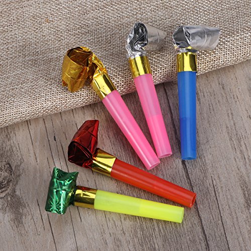 OULII 120PCS Neuheit Kunststoff Pfeife Party Krachmachern - 5