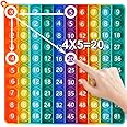 TDDTLA Multiplication Flash Cards 9x9 Multiplication Table Game Toy, Push Pop Bubble Mathematical Operations, Mental Arithmetic and Fidget Sensory Toy.Stress Reliever Anxiety ,Multiplication Game