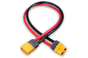 VUNIVERSUM XT60H förlängningskabel, 12AWG silikonkabel, 2-stifts uttag till kontakt, kompatibel med XT60, 5–300 cm, högströms