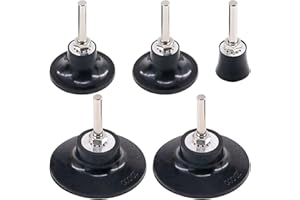 Swpeet - Juego de 5 soportes para discos Roloc, adaptador de cambio rápido universal de 2,54 cm y 7,62 cm con vástago de 6,35 mm para pulir herramientas y lijadoras giratorias redondas