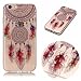 Produktbild iPhone 7 8 Hülle, E-Unicorn Handyhülle Apple iPhone 7 8 Hülle Transparent mit Muster 3D Traumfänger Feder Campanula Silikon Durchsichtig Tasche Ultra Slim Dünn TPU Bumper Schutzhülle Stoßfest Hochwertigem Zubehör Set Etui Schale Back Case Cover Rückseite