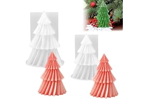 Byfoyif 2 Stück Weihnachten Kerzenform Silikon, 3D Silikonform Tannenbaum Gießformen Weihnachtsbaum Kerzengießform Weihnachten Kerzenformen zum Gießen Tannenzapfen für Duftkerzen Ornamente Geschenke