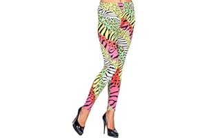 NET TOYS Schrille 80er Jahre Damen-Leggings Animal Print - L/XL (42-48) - Originelles Frauen-Kostüm-Zubehör Tights Peggy Bundy - Genau richtig für Fasching & Karneval
