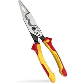 Wiha 8 in 1 Multi-Function Electricians Pliers I Crimping, Stripping | (45705) Crimping, stripping, cutting, clamping, deburr