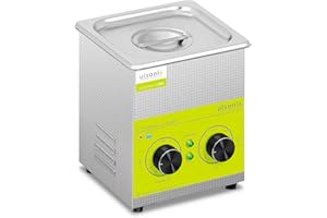 Ulsonix Nettoyeur À Ultrasons Bain Ultrason Bac Sonicateur Cuve Machine Ultrason PROCLEAN 1.3MS (1,3 litre, Puissance Ultrason 60 W, Chauffe 100 W, 40 kHz, Minuterie 60 min, Inox)