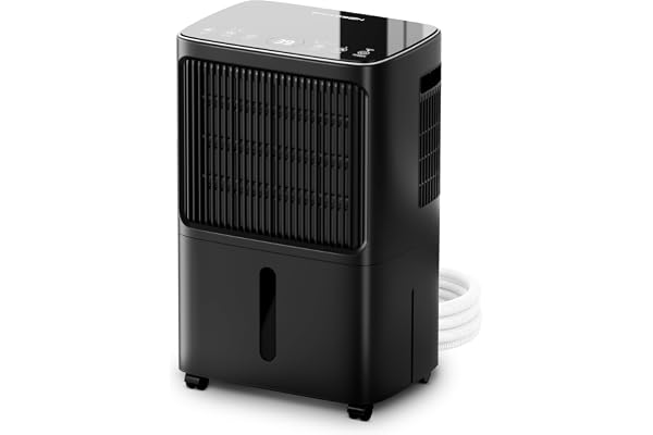 Erikssøn Déshumidificateur avec affichage LED, minuterie et sécurité enfant | Élimine 16 L d'humidité par 24 h | Pour une pièce d'environ 70 m² (140 m³) | écoénergétique avec capteur d'humidité